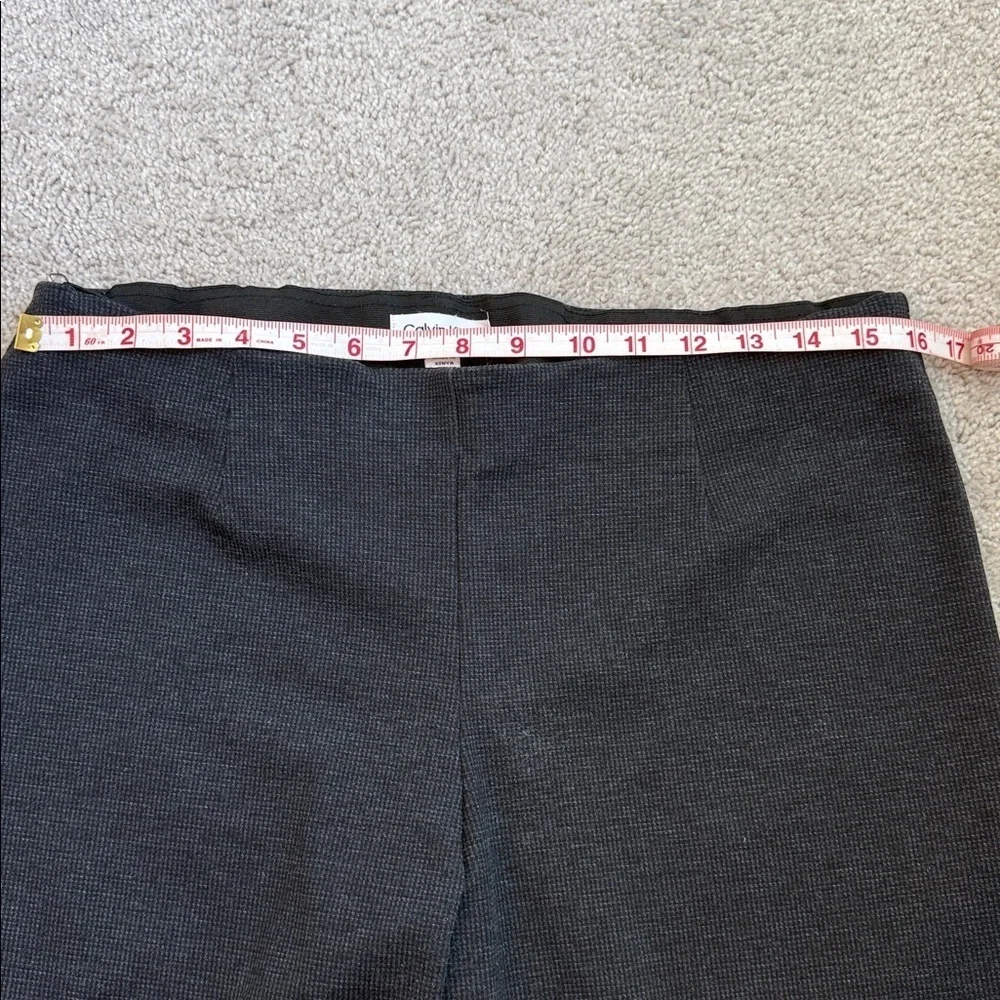 Calvin Klein Charcoal Textured Pull On Trousers Size 12